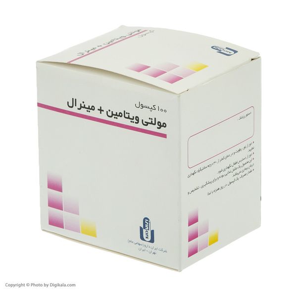 مولتی ویتامین مینرال ایران دارو بسته 100 عددی