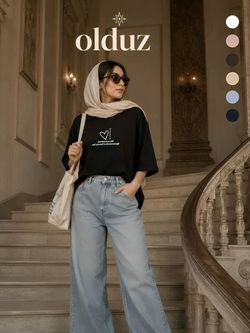 لباس زنانه تیشرت باکسی زنانه فری سایز جنس پنبه درجه یکدرجه یک