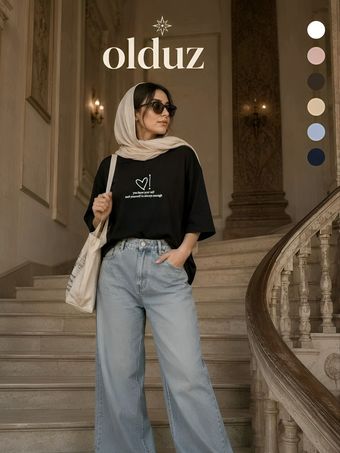 لباس زنانه تیشرت باکسی زنانه فری سایز جنس پنبه درجه یکدرجه یک