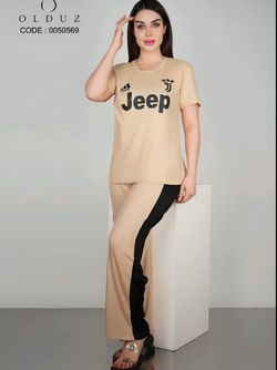 لباس ست زنانه ست تیشرت و شلوار راحتی طرح jeep