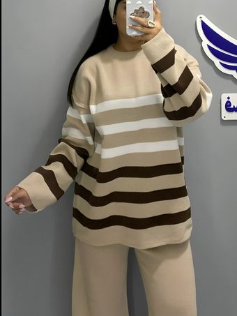 ست بلوز و شلوار زنانه راه راه