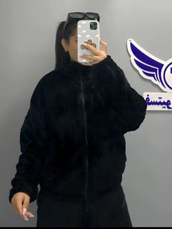 سوییشرت تدی زیپی خارجی زنانه