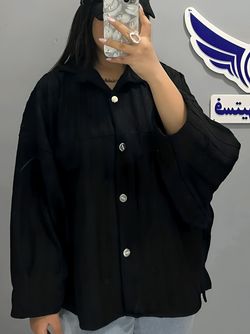 شومیز کیمونو مشکی گرم بالا