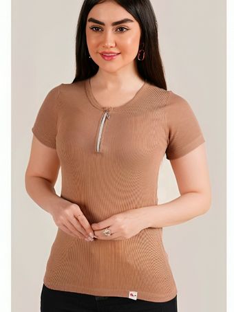 تیشرت نیم زیپ فانریپی زنانه مناسب سایز 36 تا 44