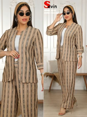 لباس زنانه ست شومیز کتی و شلوار برند M&M