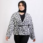 کت پلنگی با کمربند