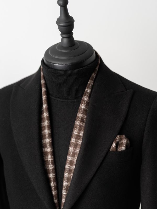 شالگردن چهارخانه قهوه ای کارلوتی کد s243