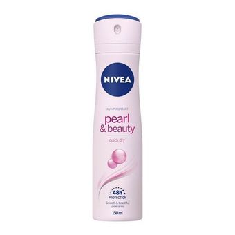 اسپری زنانه پرل اند بیوتی صدفی کننده پودری نیوآ WoMen Anti Transpirant Pearl & Beauty Spray Deodorant NIVEA