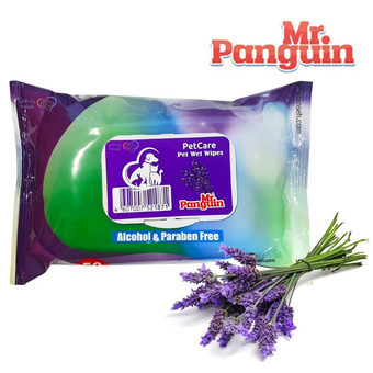 دستمال مرطوب پاکتی مستر پنگوئن رایحه لوندر