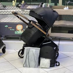 کالسکه کیدیلو مدل D900 دسته دوطرفه چهار چرخ 360 درجه