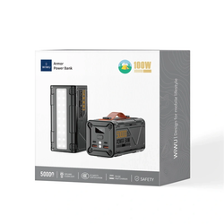 پاوربانک PD و فست شارژ Wiwu 50000Ah مدل Armor Wi-P029 100W - مشکی (گارانتی شش ماهه شرکتی)