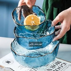 کاسه سه سایز طرح یخی