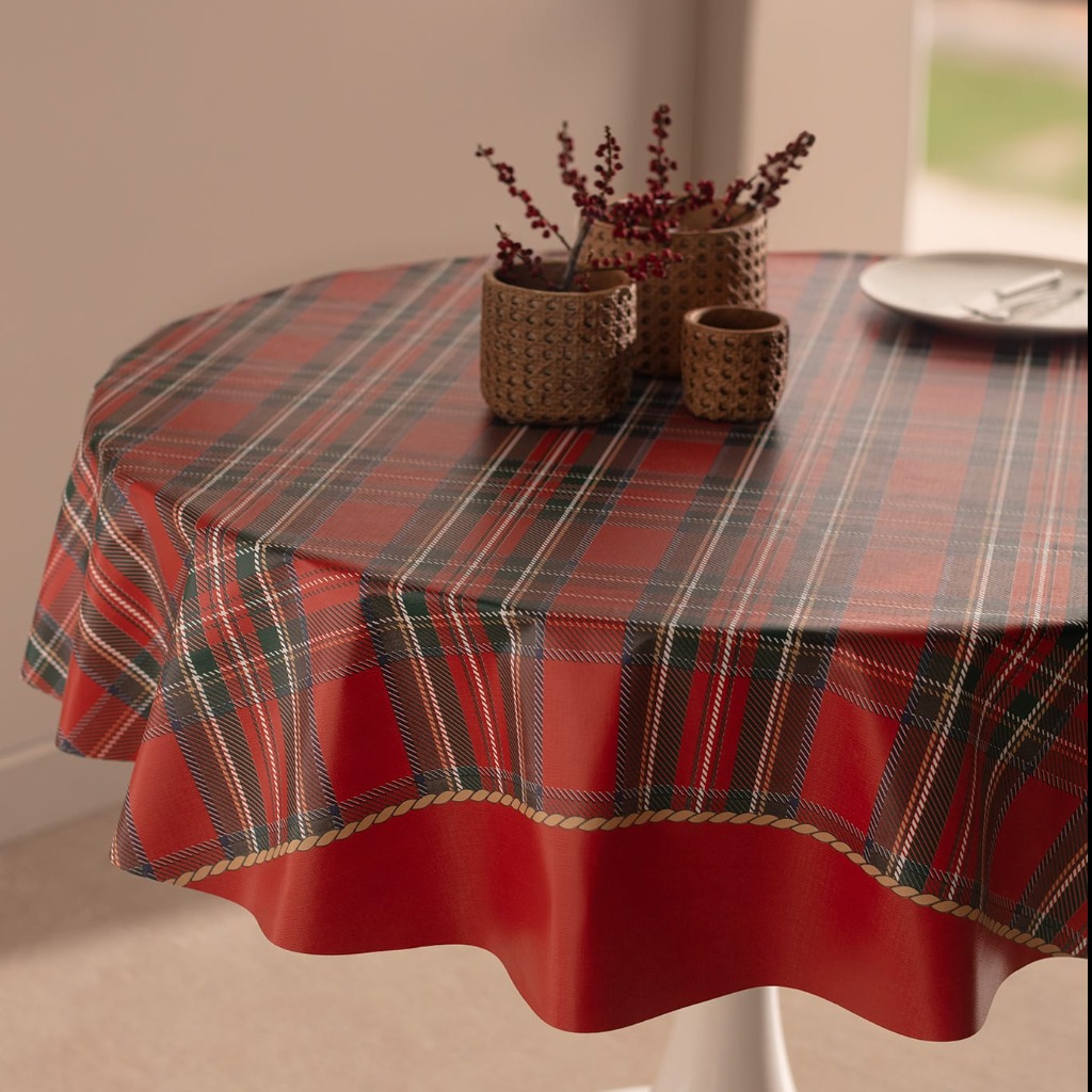 تصویر رومیزی مادام کوکو 4 نفره مدلKırmızı Pvc Masa Örtüsü 