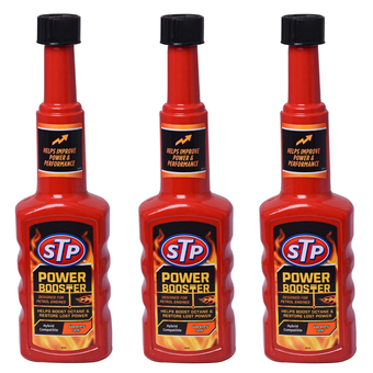 اکتان بوستر و تمیز کننده سیستم سوخت اس تی پی مدل Power Boost حجم 200 میلی لیتر بسته 3 عددی