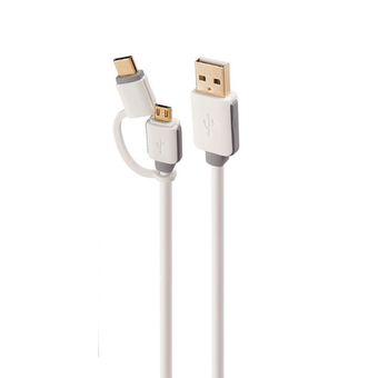 کابل USB به MICRO و TYPE-C هویت مدل HV-CB262 طول 1 متر با گارانتی شرکتی