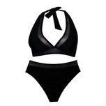 مایو بیکینی برند کاپشی cupshe مدل مشکی هالتر