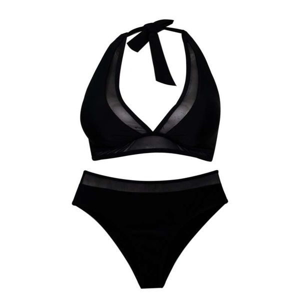 مایو بیکینی برند کاپشی cupshe مدل مشکی هالتر