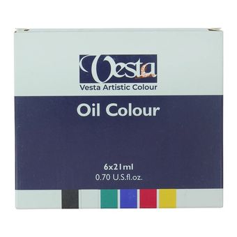 رنگ روغن وستا مدل 56 حجم 21 میلی لیتر بسته 6 عددی