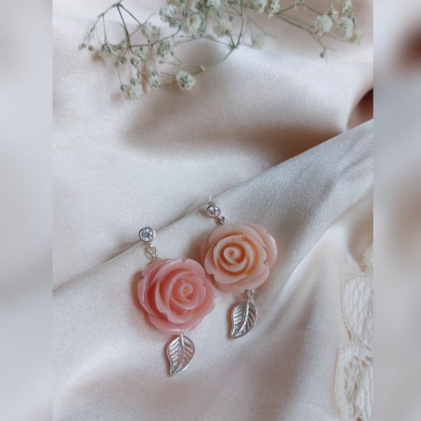 گوشواره مدل گل رز