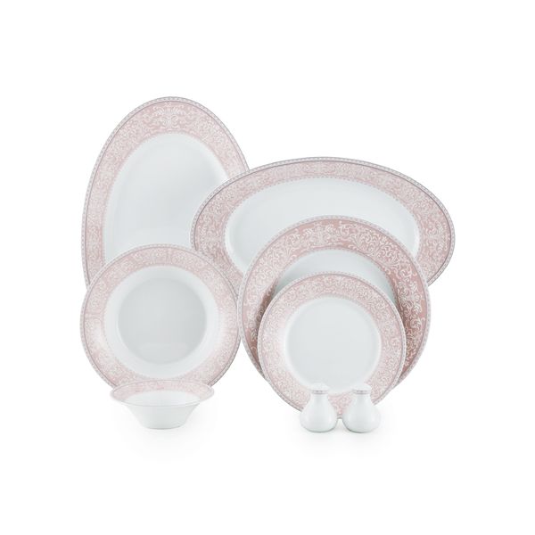 سرویس غذاخوری 28 پارچه چینی زرین ایران سری ایتالیااف مدل Florance 2 درجه عالی