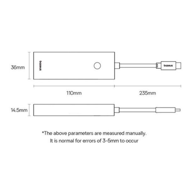 هاب 7 پورت USB-C باسئوس مدل BS-OH159 (گارانتی 24 ماهه آونگ)