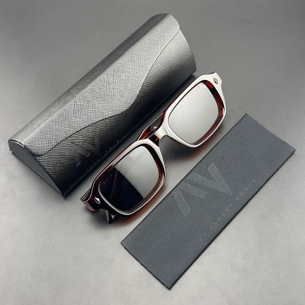 عینک آفتابی مستطیلی آلبرت وگ مدل SZ8106 Sangria Obsidian