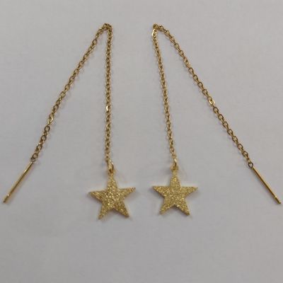 گوشواره زنانه مدل بخیه طرح ستاره کد sta113