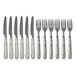 ست کارد و چنگال میوه خوری 12 پارچه طرح ماربل