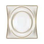 سرویس غذاخوری 30 پارچه چینی زرین ایران سری وینچی مدل ریوا درجه عالی