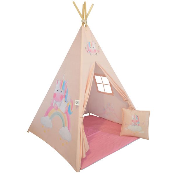 چادر بازی کودک مدل سرخپوستی طرح تکشاخ کد PT513