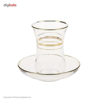 ست استکان و نعلبکی پاشاباغچه بسته 6 عددی