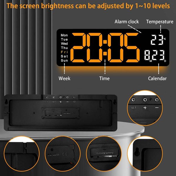 ساعت دیواری دیجیتال مدل DS-5505