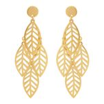 گوشواره طلا 18 عیار زنانه سهی مدل برگ ریز SE09