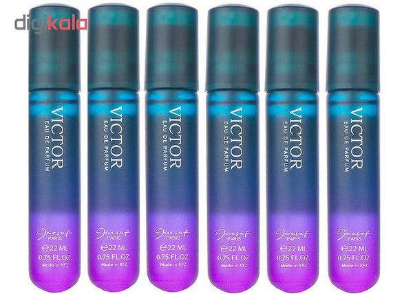 عطر جیبی مردانه ژک ساف مدل Victor حجم 22 میلی لیتر بسته 6 عددی