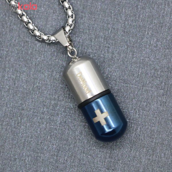 گردنبند مردانه طرح کپسول عشق کد gd02*696