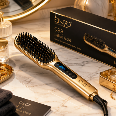 برس حرارتی صاف‌کننده مو ENZO | مدل 988 «طلای ایتالیایی»