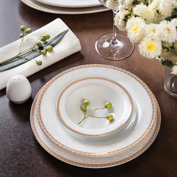 سرویس غذاخوری 102 پارچه چینی زرین ایران مدل ایتالیا اف ریوا درجه عالی