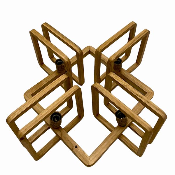 لوستر چهارشعله مدل چوبی کد 0162