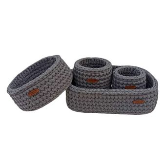 سبد قلاب بافی تریکو کد 8 مجموعه 4 عددی