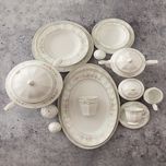 سرویس غذاخوری 103 پارچه چینی زرین ایران مدل گلاریس سری نئوکلاسیک درجه یک