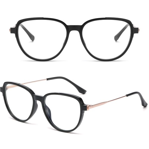 فریم عینک طبی گربه ای مدل TJ834C01P81 مناسب برای صورت گرد و بیضی