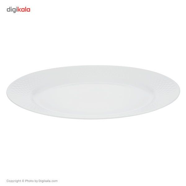 سرویس غذاخوری 28 پارچه چینی زرین ایران سری رادیانس مدل سفید درجه یک