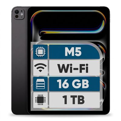 تبلت 13 اینچ اپل مدل IPad Pro 2025 M5 Wi-Fi ظرفیت 1 ترابایت و رم 16 گیگابایت، رزولوشن دوربین 12 مگاپیکسل، پشتیبانی از قلم و کیبو