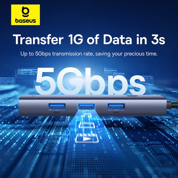 هاب 4 پورت USB بیسوس مدل  UltraJoy Series BS-OH108 (گارانتی 24 ماهه آونگ)