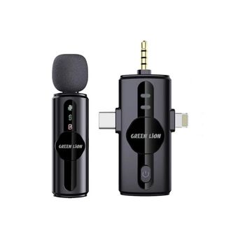 میکروفن بی سیم گرین لاین مدل GM-79X با درگاه اتصال USB-C/لایتنینگ/AUX