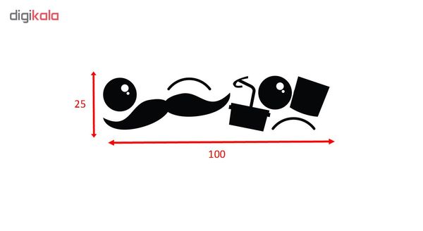 استیکر یخچال صالسو آرت طرح mustache drink az