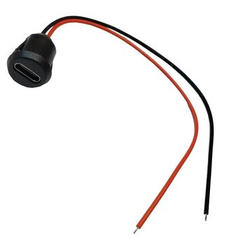 سوکت کانکتور تایپ C رو پنلی فشاری مادگی Type-C (مشکی)