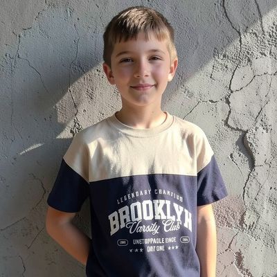 تیشرت دو تیکه نوجوان یونیسکس طرح BROOKLYN ساوافه