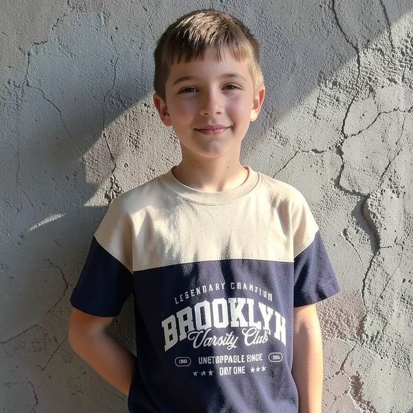 تیشرت دو تیکه نوجوان یونیسکس طرح BROOKLYN ساوافه