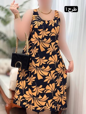 پیراهن نخی پشت بندی 3300